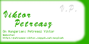 viktor petreasz business card